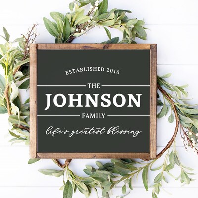 Personalized Family Last Name and Established Year Wood Sign, Family Name Sign, Family Housewarming Gift, Wedding Gift, Rustic Farmhouse - image5
